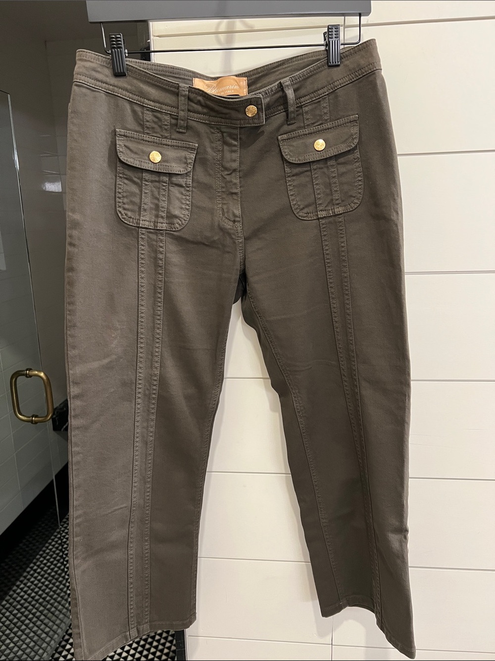 Blumarine olive slacks Sz 44